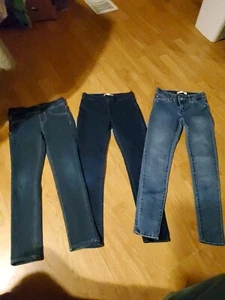 3 Lot Girl's 8/10 LEVI'S & American Heritage Jeans Jeggings Great Shape - Picture 1 of 7