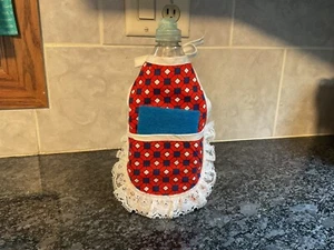 Red, White And Blue Kitchen Dish Soap Bottle Apron With Front Pocket - New - Picture 1 of 3