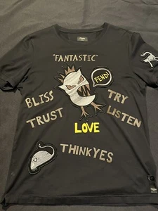 FENDI RARE BLISS FANTASTIC MONSTER YES T-SHIRT FF 48 US MEDIUM M SHIRT AUTHENTIC - Picture 1 of 24