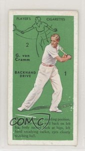 1936 Player's Cigarettes Tennis Tobacco Gottfried Von Cramm (Backhand Drive) #28