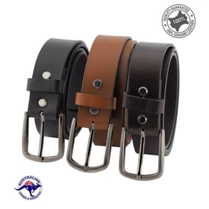 Men’s Genuine Premium Full Grain Buffalo Leather Casual Belt 35mm-Trafalgar - Picture 1 of 48