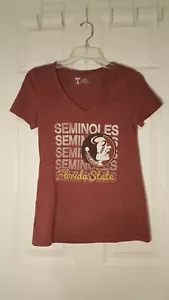 Florida State University Seminoles NCAA Womens Small T-Shirt FSU Noles Garnet - Picture 1 of 3
