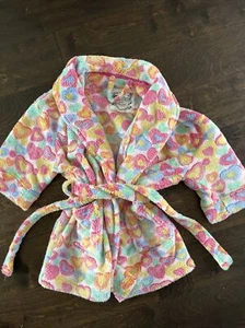 Kings n Queens by Aegean Apparel Girl's Heart plush Robe with Pockets Size Small - Picture 1 of 4