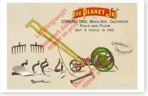 Planet Jr Combined 5 In 1 Cultivator Victorian Farming Advertising Poster - Picture 1 of 1