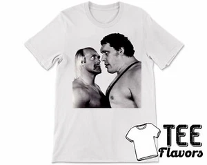 T-shirt/shirt WWF Hulk Hogan Andre The Giant Classic Stare Down vintage retrò - Foto 1 di 3