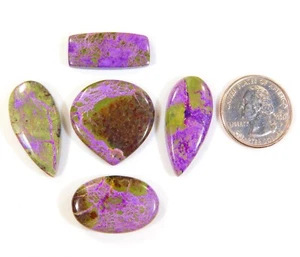 86 CT Natural Atlantisite Stichtite Mix Shape Cabochon Gemsotne Small Lot DK=119 - Picture 1 of 7