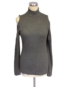 BNWT VERVE AMI GREY COLD SHOULDER RIB JUMPER SIZE XL - Picture 1 of 2