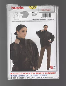BURDA pattern 7730 jacket PLUS SZ 10 12 14 16 18 20 22 uncut unused - Picture 1 of 3