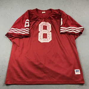 VINTAGE San Francisco 49ers Jersey Mens 2XL Red Wilson Steve Young #8 USA 90s - Picture 1 of 11