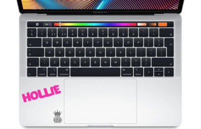 Personalised Name Sticker Moon Font - Laptop Vinyl Decal Macbook custom keypad - Image 1 of 4