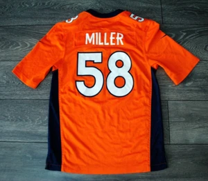 DENVER BRONCOS VON MILLER #58 FOOTBALL NIKE NFL SHIRT JERSEY ORANGE SIZE MENS S - Picture 1 of 11