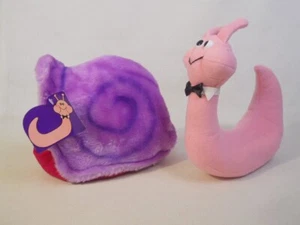 Vintage 1984 Dakin plush purple pink Snail Escargo toy in shell toy with tags - Picture 1 of 5