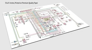 DETOMASO PANTERA 71-74 Wiring Diagram 25"x36" (Printed $39 or Digital $9). - Picture 1 of 6