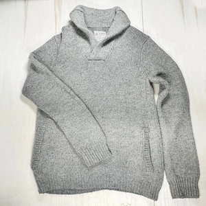 Mens Grey Allsaints Spitalfields Heavy Wool Sweater XL Wool Alpaca Pockets - Picture 1 of 8
