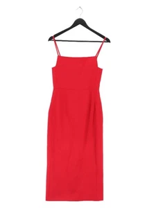 Karen Millen Women's Midi Dress UK 6 Red Viscose New with tags - Picture 1 of 5
