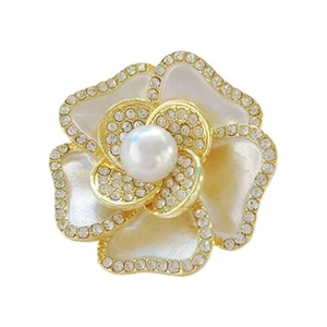 Exquisite Crystal Flower Brooch Dateless Alloy Design Versatile Wardrobe For - Picture 1 of 8
