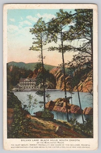 1926 Sylvan Lake Black Hills SD postcard, Burlington Route - Picture 1 of 3
