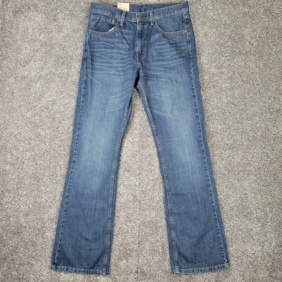 Levis 527 牛仔裤男式 34x34 蓝色修身靴型中号水洗棉西部牛仔 — 第 1/4 张图片