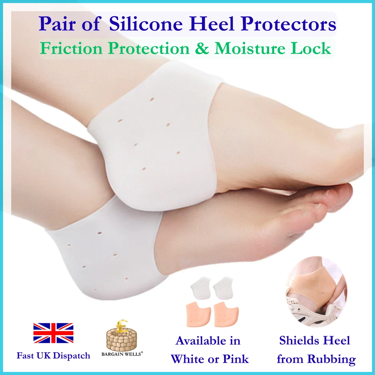 Gel-Fersen-Socken – 3 Paar Zehenlose Spa-Socken Für Trockene, Rissige Fersen, Belüftet Und Feuchtigkeitsspendend