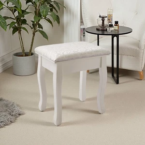 Dressing Table Stool Makeup Bench Chair Soft Padded Cushion Seat Vanity Chair UK - Picture 1 of 14