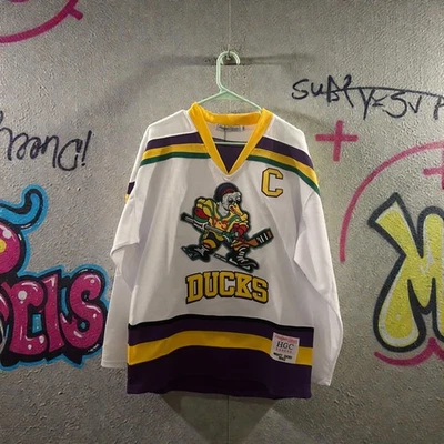 Camiseta deportiva de hockey Charlie Conway Mighty Ducks #96 Headgear Classics talla M Foto 1 de 3