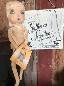 Joe Spencer Maxwell Mummy Trick or Treater 13" Halloween shelf sitter No Tag - Picture 1 of 5