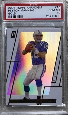 2006 TOPPS PARADIGM GOLD 25/25 PEYTON MANNING PSA 10 POP 1 - Image 1 of 2