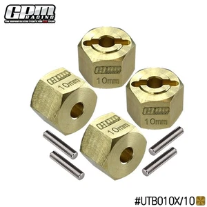 GPM Brass Hex Adapters 12X10mm For AXIAL 1/18 UTB18 Capra Unlimited Trail Buggy - Picture 1 of 4