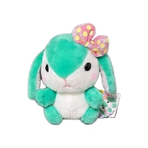 Neu mit Etikett Pote USA Loppy Bunny pastellgrün mint Amuse Plüschtier 6 Zoll Stofftier Japan Amufun - Bild 1 von 8