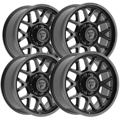 (Set of 4) Fittipaldi Offroad FA17B 20x10 8x6.5" -19mm Gloss Black Wheels Rims Foto 1 de 4