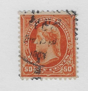 Scott # 275, 50 cent  orange, small bank note, Perry, 1896, VF+, cat. $95 - Picture 1 of 1