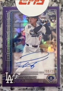 2025 Topps Chrom Hyeseong Kim #152 Lila Refraktor AUTO 199/250 (RC) - RAHYE⚾️ - Bild 1 von 2
