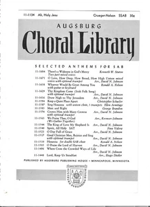 Himno Biblioteca Coral Ah Holy Jesu Crueger Nelson SSAB Coro Augsburgo - Imagen 1 de 2