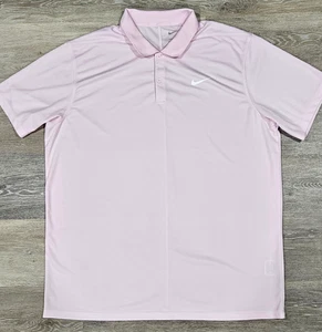 Nike Dri-Fit Hombre Polo XL Rosa Claro Golf Ropa Activa Rendimiento - Imagen 1 de 5