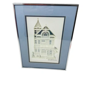 Imagen de casa victoriana 3D debbie Patrick firmada número 128/1750 arte dimensional - Imagen 1 de 11