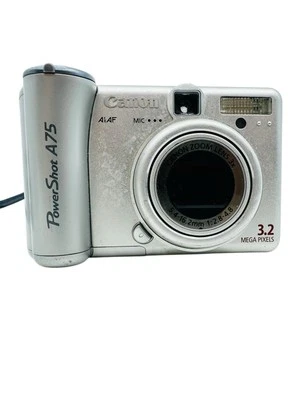 Canon PowerShot A75 3.2MP Digital Camera Silver (TURN ON/READ DESCRIPTION) 257 - Image 1 of 4