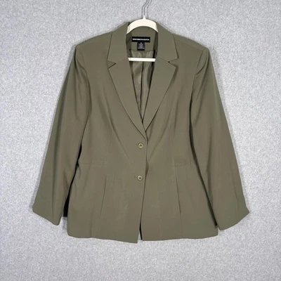 Norton McNaughton Blazer Size 16 Pockets Olive Army Academia Quiet Luxury Career - Image 1 of 4