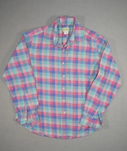 Vintage LL Bean Damenhemd 12 mehrfarbig kariert Bluse Knopfleiste Langarm US - Bild 1 von 6