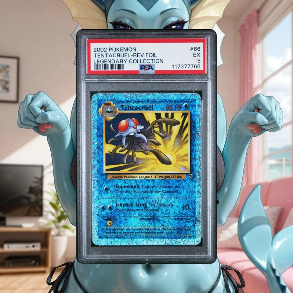 2002 Pokemon Legendary Collections Tentacruel #66 Reverse Holo Foil PSA 5 🔥 - Image 1 of 1