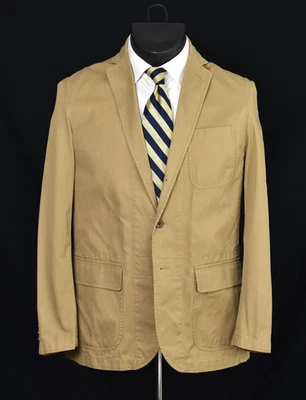 NWOT Polo Ralph Lauren Khaki Cotton Sport Coat Med 40R Unstructured Tan Jacket - Image 1 of 4