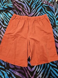 SONOMA, HERREN NEUE ZIEGELROTE BAUMWOLLE ELASTISCHER KORDELZUG CARGO SHORTS, GRÖSSE L - Bild 1 von 10