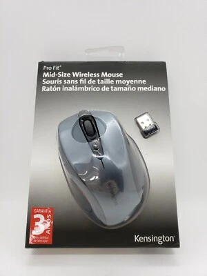 KENISNGTON Pro Fit Ratón Inalámbrico Tamaño Mediano Derecha Windows GRIS GRAFITO K72423AM Foto 1 de 4