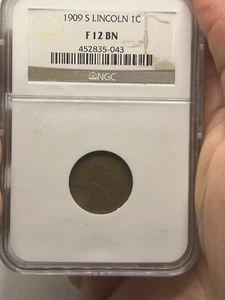 1909 S Lincoln Cent NGC F 12 BN! Better Date Penny! Very Rare*** - Picture 1 of 8