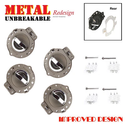 Juego de manijas de puerta interior 4 piezas 06 para Jeep Commander pernos caqui y cromados DS503 Foto 1 de 4