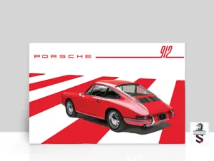 Porsche 912 Red . Aluminum Poster 36"x 24" - Foto 1 di 2