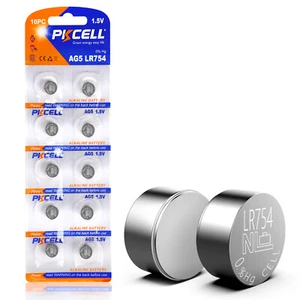 Pack of 10Pcs LR754 Batteries AG5 393 LR48 1.5V Button Cell Alkaline - Picture 1 of 5