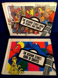 Lot - 1970 large format vintage SESAME STREET - PEOPLE & THINGS / BOOK OF SHAPES - Bild 1 von 12
