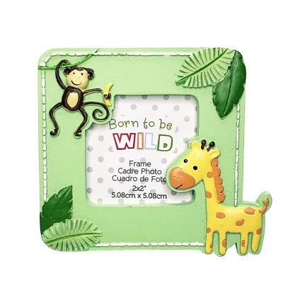 NUEVO Marco de fotos verde Kate Aspen 'Born To Be Wild' favores de fiesta de baby shower Foto 1 de 3