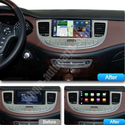 For 2009-2014 Hyundai Genesis Sedan Android 13 CarPlay Car Radio Stereo GPS Navi - Image 1 of 4