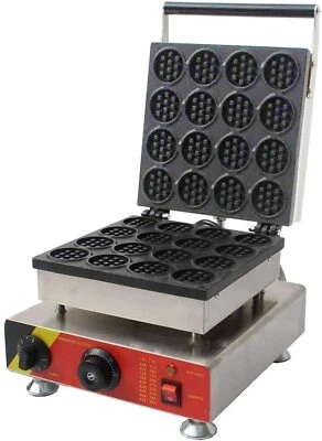Electric Commercial Mini 16 Pcs Waffle Maker Bubble Waffle Iron Machine 110V - Image 1 of 4